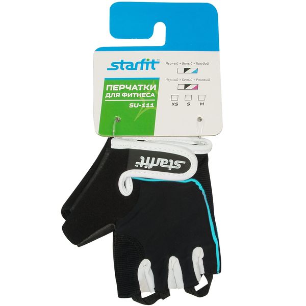 Перчатки для фитнеса Starfit SU-111 (M) голубой Перчатки для фитнеса Starfit SU-111 (M) голубой