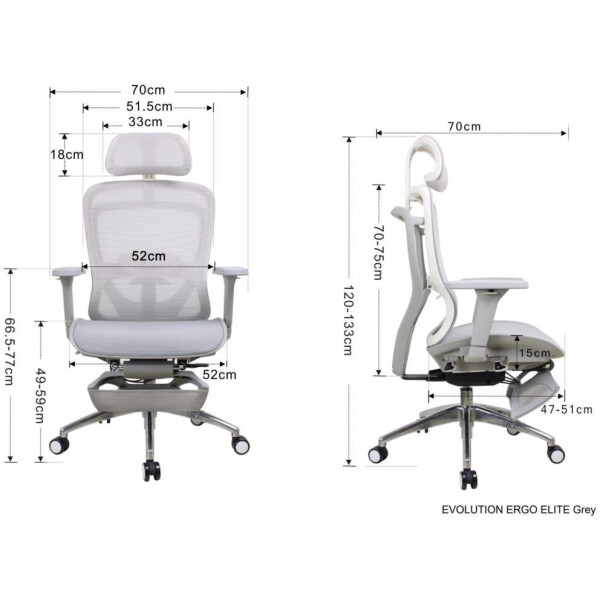 Кресло компьютерное EVOLUTION ERGO ELITE Grey Кресло компьютерное EVOLUTION ERGO ELITE Grey