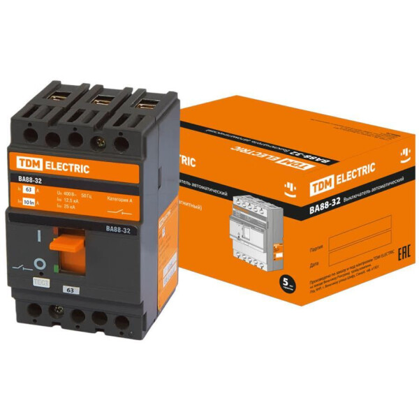Выключатель автоматический TDM Electric ВА88-32 3Р 63А 25кА SQ0707-0006