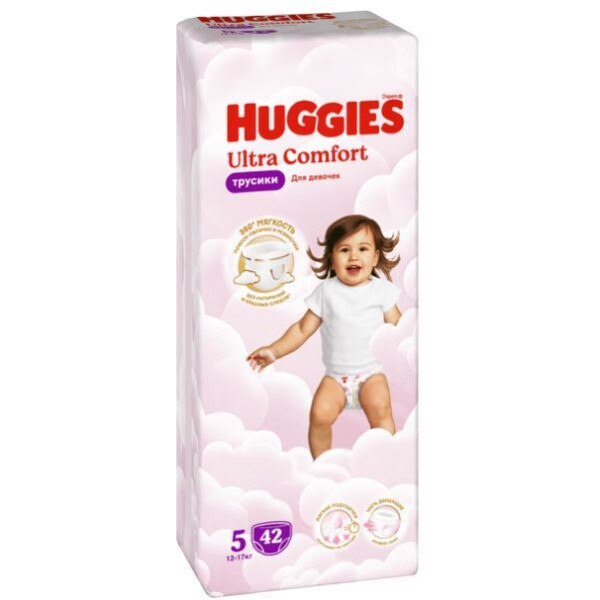 Трусики-подгузники HUGGIES Ultra Comfort Girl Mega 5 (42 шт)