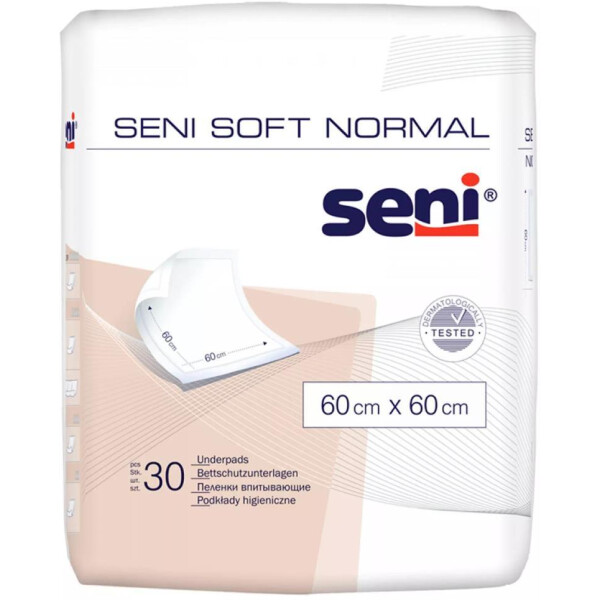 Пеленки впитывающие гигиенические одноразовые SENI SOFT NORMAL (60*60) 30 шт