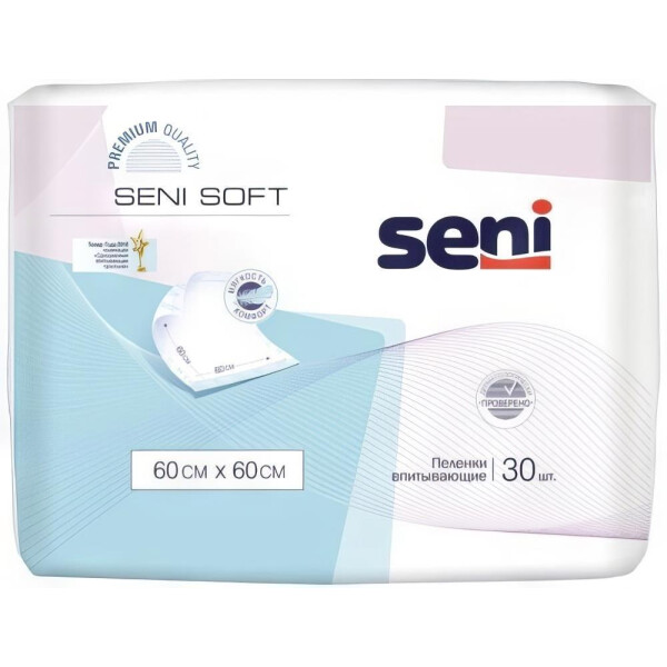 Пеленки впитывающие гигиенические одноразовые SENI SOFT (60*60) 30 шт
