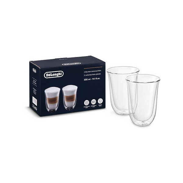 Набор чашек DeLonghi Latte Macchiato DLSC312, 2 шт. (330мл)