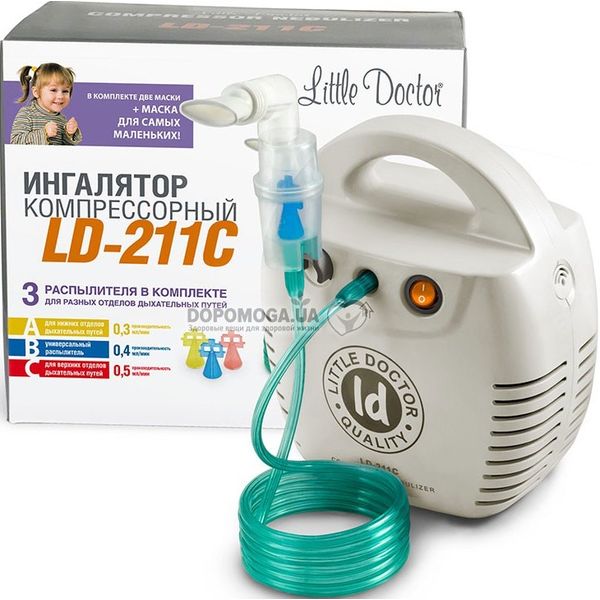 

Ингаляторы Little Doctor, Ингалятор компрессорный LITTLE DOCTOR белый LD-211C