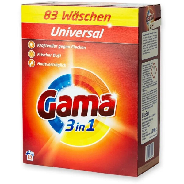 

Средства для стирки GAMA, Стиральный порошок GAMA Universal 4,98 кг (83 стирки)
