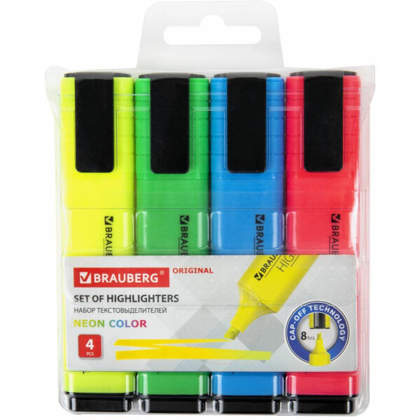 Набор текстовыделителей BRAUBERG ORIGINAL NEON 152215