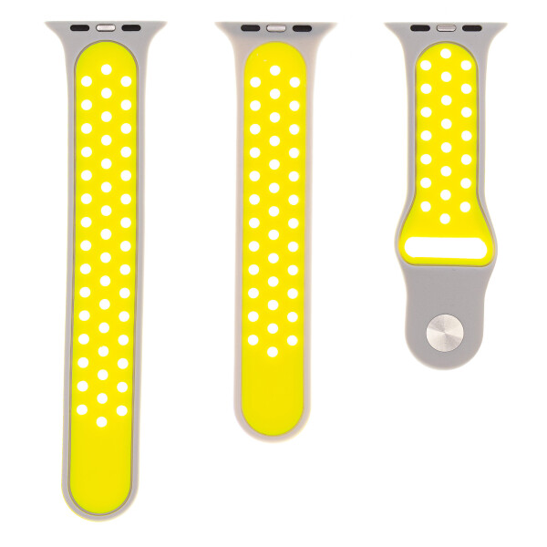 Ремешок Evolution Sport+ AW44-SP01 для Apple Watch 42/44 мм (cold silver/fluorescent yellow) Ремешок Evolution Sport+ AW44-SP01 для Apple Watch 42/44 мм (cold silver/fluorescent yellow)