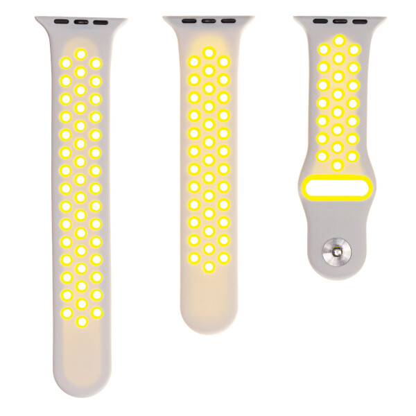 Ремешок Evolution Sport+ AW44-SP01 для Apple Watch 42/44 мм (cold silver/fluorescent yellow) Ремешок Evolution Sport+ AW44-SP01 для Apple Watch 42/44 мм (cold silver/fluorescent yellow)