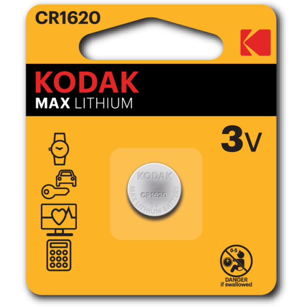 Батарейка литиевая Kodak CR1620-1BL 30414327-RU1