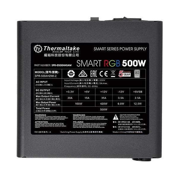 Блок питания Thermaltake Smart RGB 500 PS-SPR- 0500NHSAWE-1 Блок питания Thermaltake Smart RGB 500 PS-SPR- 0500NHSAWE-1