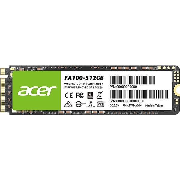 

Жесткие диски Acer, Твердотельный накопитель Acer FA100 512GB (BL.9BWWA.119)