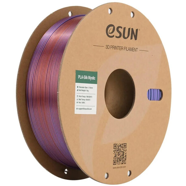 Пластиковая нить ESUN ePLA-Silk Mystic filament 1.75mm 1 кг (медный, пурпурный, зеленый)