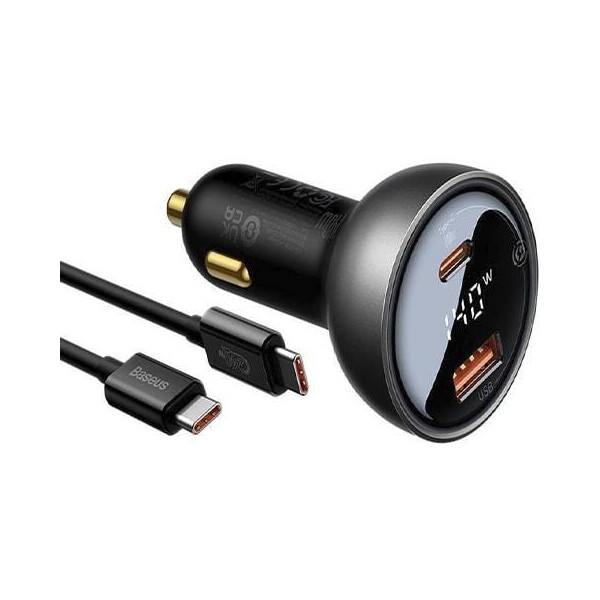 Автомобильное зарядное устройстао Baseus Digital Display PD3.1 Dual Fast Charger U+С 140W Set CGZX070001