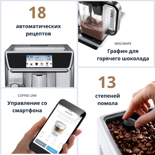 Кофемашина DeLonghi ECAM650.85.MS PrimaDonna Elite Кофемашина DeLonghi ECAM650.85.MS PrimaDonna Elite