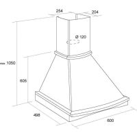 Вытяжка PYRAMIDA R 60 WH NUT Вытяжка PYRAMIDA R 60 WH NUT