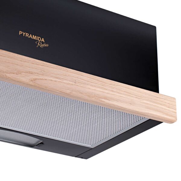 Вытяжка кухонная PYRAMIDA TL 60 WOOD BL Вытяжка кухонная PYRAMIDA TL 60 WOOD BL
