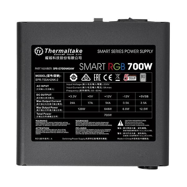 Блок питания Thermaltake Smart RGB 700 PS-SPR-0700NHSAWE-1 Блок питания Thermaltake Smart RGB 700 PS-SPR-0700NHSAWE-1