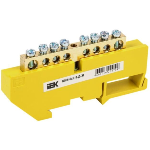 Шина PE "земля" на DIN-изол IEK YNN10-69-8D-K05