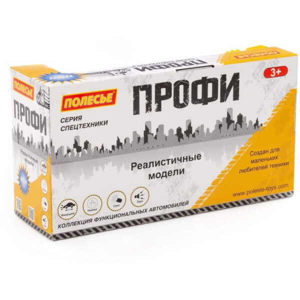 Автомобиль с краном Полесье Профи (желтый) 86600 Автомобиль с краном Полесье Профи (желтый) 86600