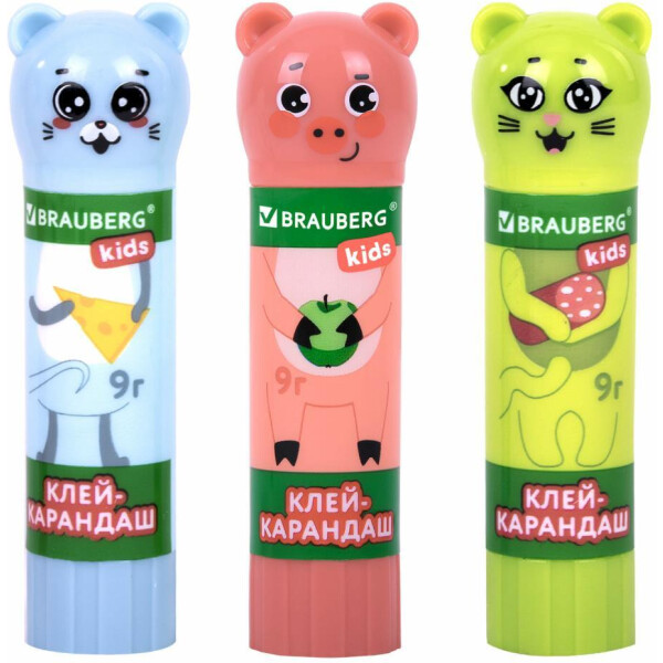 Клей-карандаш BRAUBERG KIDS 271141 (3 шт) Клей-карандаш BRAUBERG KIDS 271141 (3 шт)