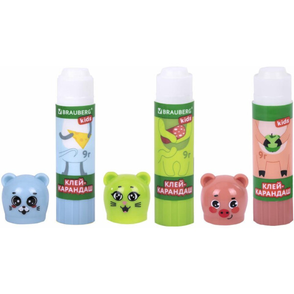 Клей-карандаш BRAUBERG KIDS 271141 (3 шт) Клей-карандаш BRAUBERG KIDS 271141 (3 шт)
