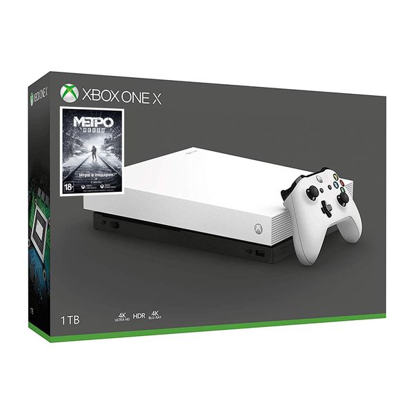 

Консоль стационарная MICROSOFT, Консоль игровая MICROSOFT Xbox One X 1 ТБ (1787) + Metro Exodus