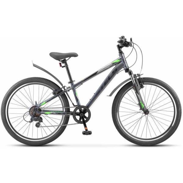 Велосипед STELS Turbo 400 V 24 (12" Темно-серый/Зеленый)