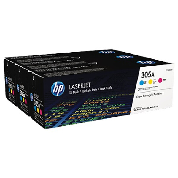 Картридж HP 305A 3-pack CF370AM