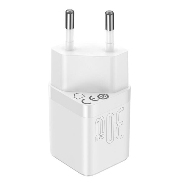 Сетевое зарядное устройство Baseus GaN3 Fast Charger 1C 30W CCGN010102 White Сетевое зарядное устройство Baseus GaN3 Fast Charger 1C 30W CCGN010102 White