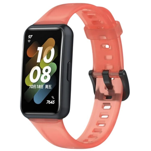 Ремешок Bingo Transparent для HUAWEI Band 7 (красный)