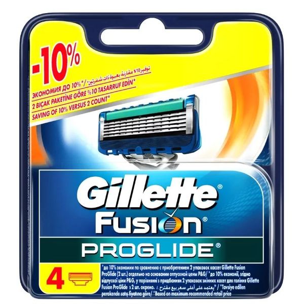 

Набор подарочный Gillette, Сменные кассеты GILLETTE FUSION ProGlide 4шт (7702018085514)
