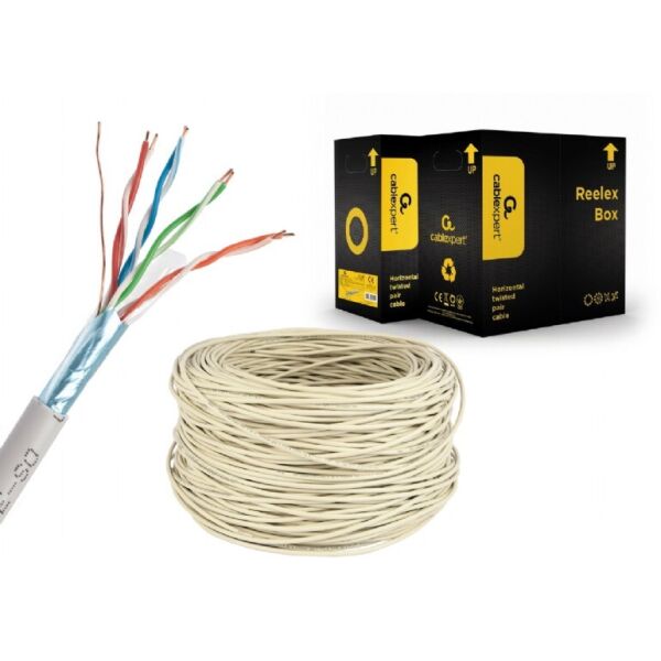Кабель UTP Gembird FPC-5004E-SO FTP 5E медь 305m экранированный (solid wire) Кабель UTP Gembird FPC-5004E-SO FTP 5E медь 305m экранированный (solid wire)