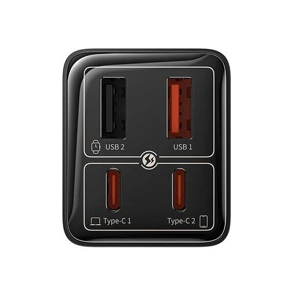 Сетевое зарядное устройство Baseus GaN6 Pro Fast Charger 2C + 2U 100W P10162705112-00 (черный) Сетевое зарядное устройство Baseus GaN6 Pro Fast Charger 2C + 2U 100W P10162705112-00 (черный)
