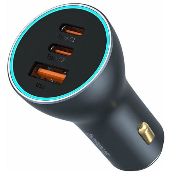 Автомобильное зарядное устройстао Baseus Golden Contactor Pro GaN Fast Charging Car Charger U+2C 65W C00035202841-00 (серый)