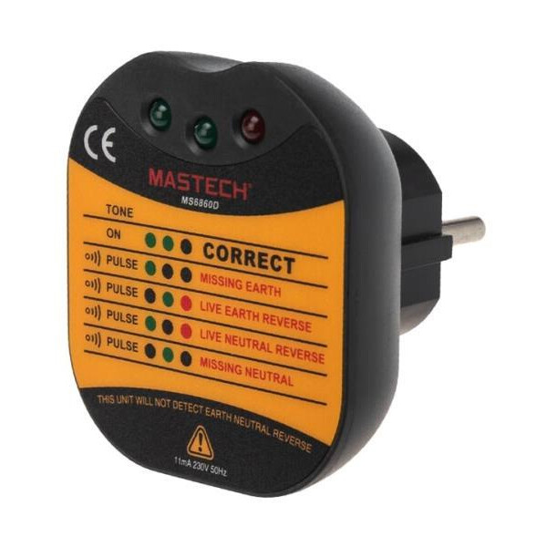 Тестер розеток MASTECH MS6860D 13-1260