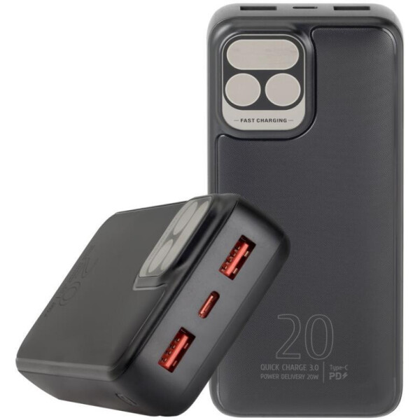Внешний аккумулятор с дисплеем RIVACASE VA2521 20000mAh (черный) Внешний аккумулятор с дисплеем RIVACASE VA2521 20000mAh (черный)