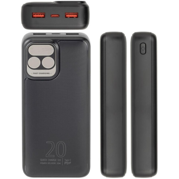 Внешний аккумулятор с дисплеем RIVACASE VA2521 20000mAh (черный) Внешний аккумулятор с дисплеем RIVACASE VA2521 20000mAh (черный)
