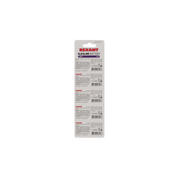 Батарейка Rexant A27 5шт 30-1043 Батарейка Rexant A27 5шт 30-1043