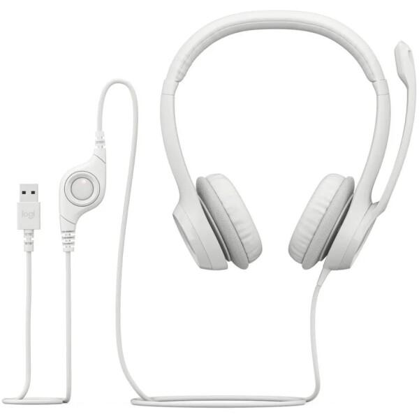 Наушники с микрофоном Logitech H390 (981-001288, белый) Наушники с микрофоном Logitech H390 (981-001288, белый)