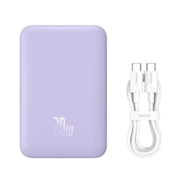 Внешний аккумулятор Baseus Magnetic Mini Air Wireless Fast Charge Power Bank 20W 10000mAh P10059001513-00 (сиреневый)