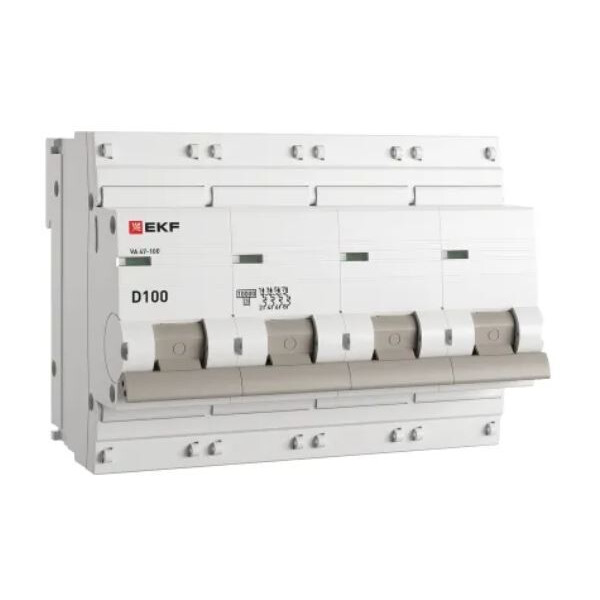 Выключатель автоматический EKF PROxima ВА 47-100 4P 100А (D) 10kA