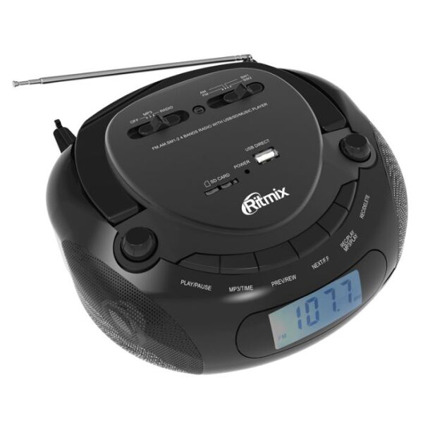 Магнитола Ritmix RBB-030BT Black Магнитола Ritmix RBB-030BT Black