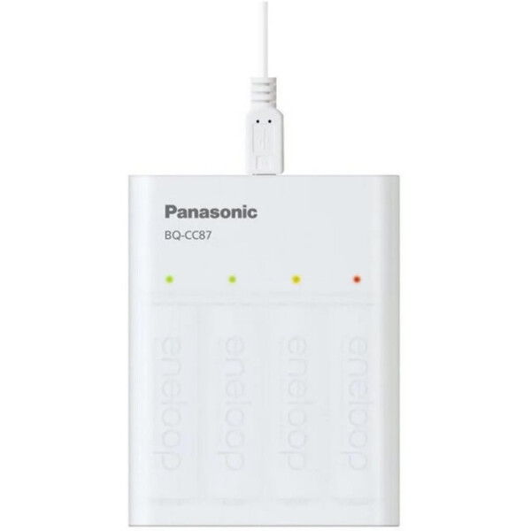 Аккумулятор с зарядным устройством Panasonic Eneloop BQ-CC87/4xBK-3MCCE USB-Charger (K-KJ87MCD40USB)