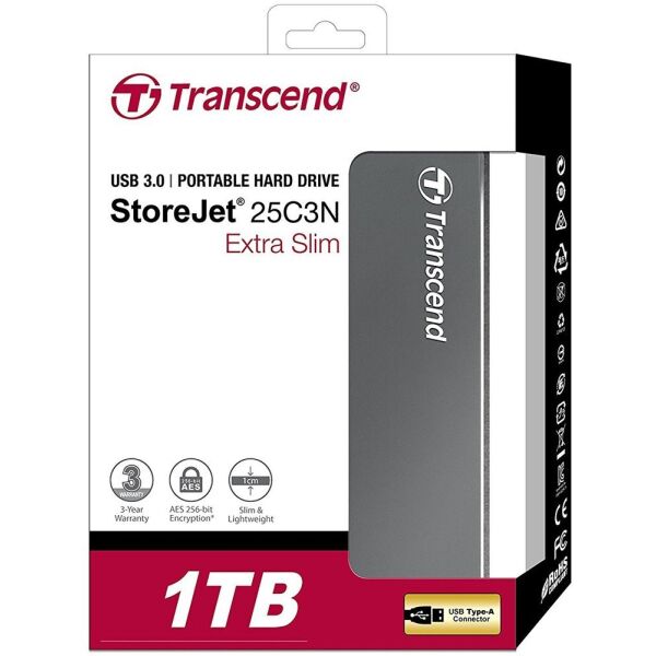 Внешний накопитель Transcend StoreJet 25C3 1TB TS1TSJ25C3N Внешний накопитель Transcend StoreJet 25C3 1TB TS1TSJ25C3N