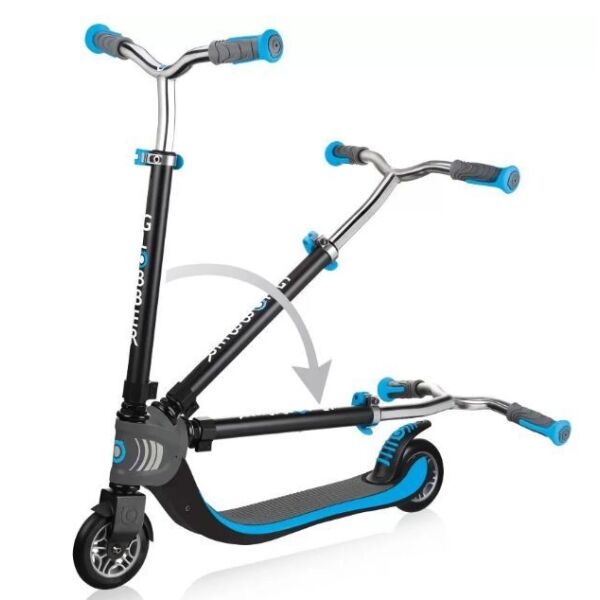 Самокат Globber Flow 125 Foldable (черный/синий) Самокат Globber Flow 125 Foldable (черный/синий)