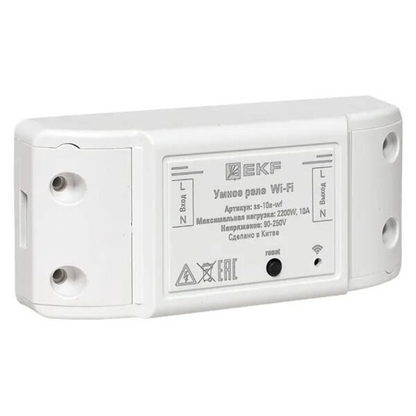 Умное реле 10А Wi-FI EKF Connect ss-10a-wf