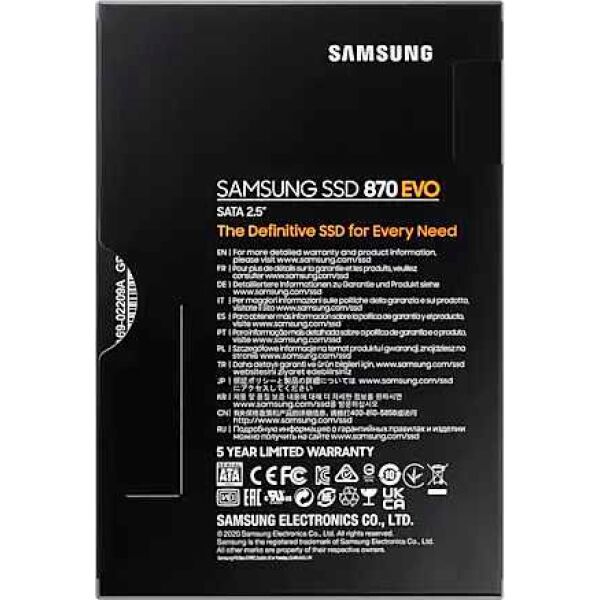 SSD Samsung 870 Evo 500GB MZ-77E500BW SSD Samsung 870 Evo 500GB MZ-77E500BW