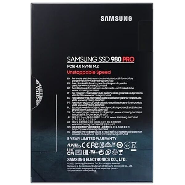 SSD Samsung 980 Pro 250GB MZ-V8P250BW SSD Samsung 980 Pro 250GB MZ-V8P250BW