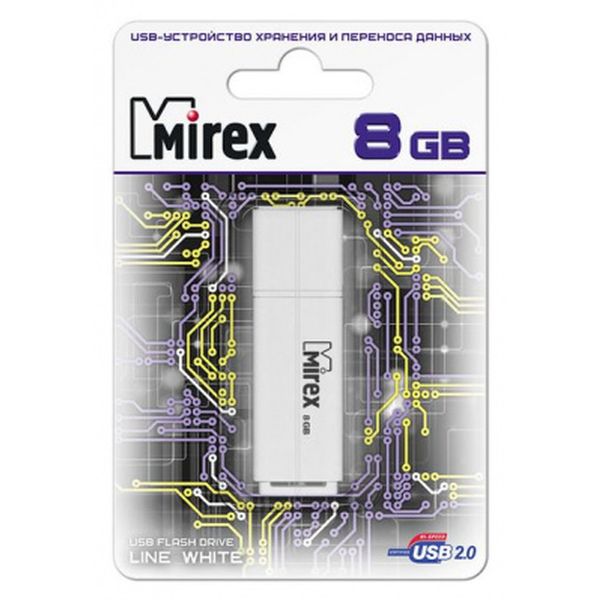 USB Flash MIREX Line White 8GB (13600-FMULWH08) USB Flash MIREX Line White 8GB (13600-FMULWH08)