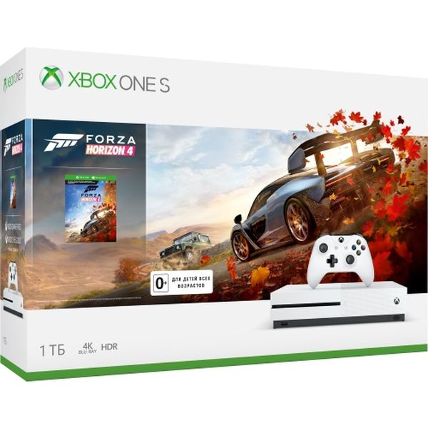

Консоль стационарная MICROSOFT, Консоль игровая MICROSOFT Xbox One S 1 ТБ + Forza Horizon 4